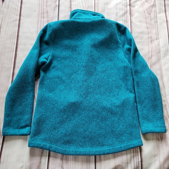 North Face "Crescent Full Zip" Fleece Jacket Heather Blue | Big Girl's Size XL - Picture 5 of 10